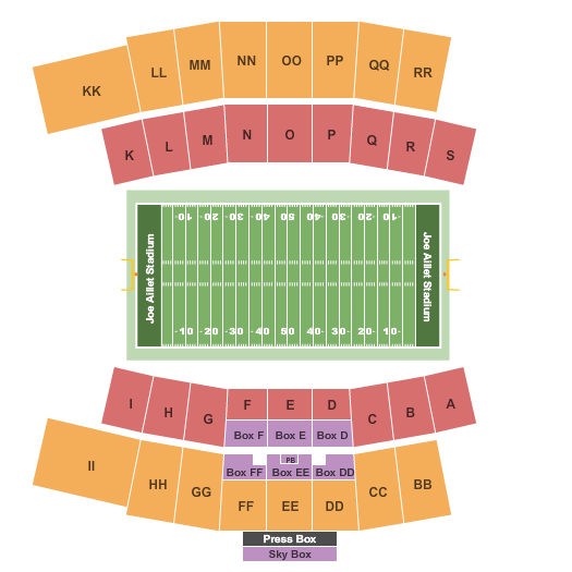 Joe Aillet Stadium Seating Chart